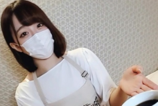 A bakery is signboard girl in the apron of the shop bukkake and vaginal cum shot on a big butt Open commemorative special