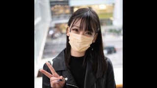 Creampie twice for an active female college student with black hair who stretched to the best of her ability