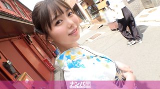 Picking up girls in super cute yukata in Asakusa A moody girl who pretends
