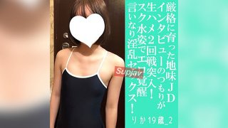 [First 30 Customers Get ¥500 Off] Riko, 20, 3, Facial, Raw. A Well-Bred, Plain-Looking College Girl Wears A School Swimsuit And Gets Fucked Hard. She Sucks Her Toes And Becomes Her Pet (057) [cen]