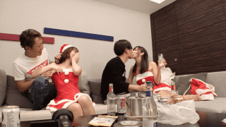 FHD 326EVA-017 Erotic Santa Christmas party with exciting excitement and speed of hands of Erika-chan