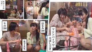 Honami amp Rino Two cute female college students who get excited at a super