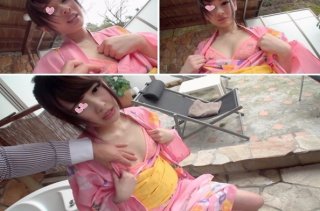 Shaved x Pies Sex with a loli girl like a real doll and a yukata