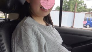 Individual shooting Prefectural K3 pregnant woman Ami Injecting sperm into the belly just before giving birth blowjob in the car on the school road with bonus